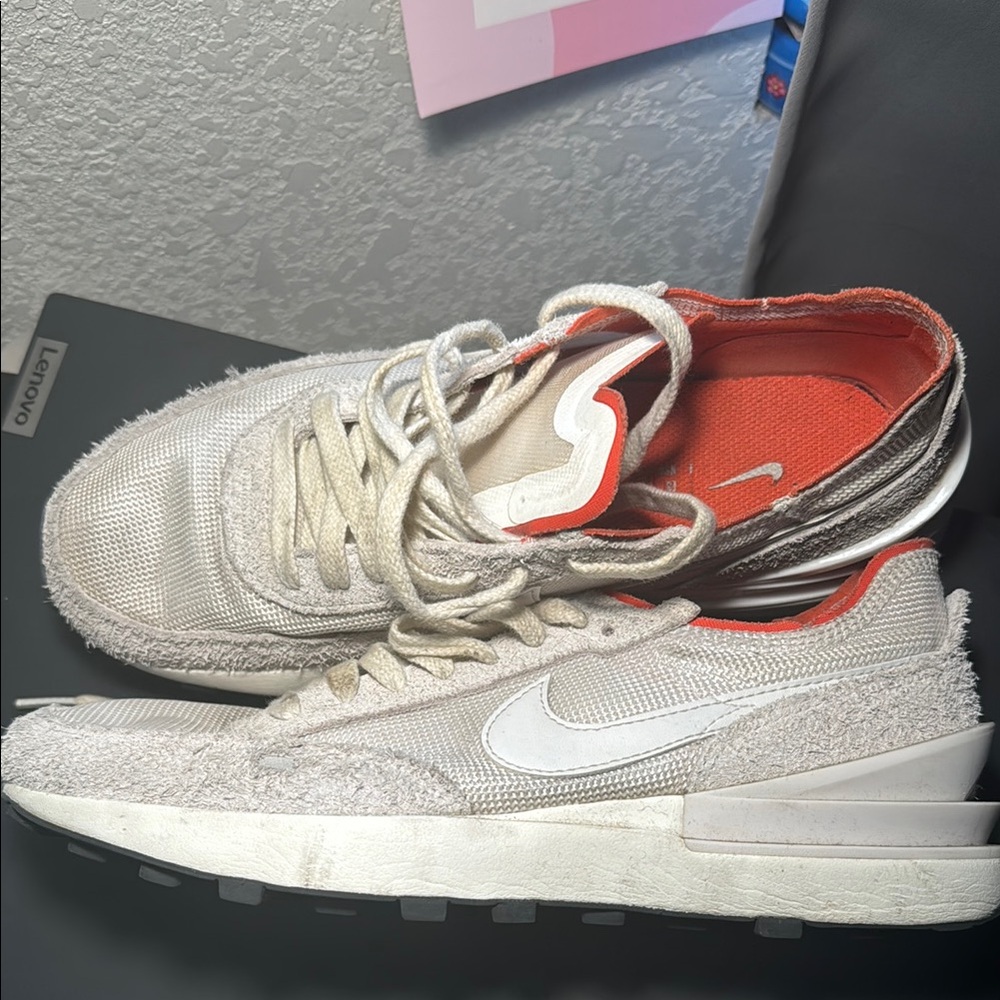 Nike Beige and White Sneakers